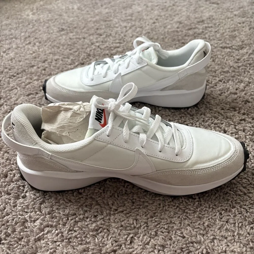 Nike Waffle Debut White Grey Comfy Casual Shoe DH9523-100 Women's Size 12 New